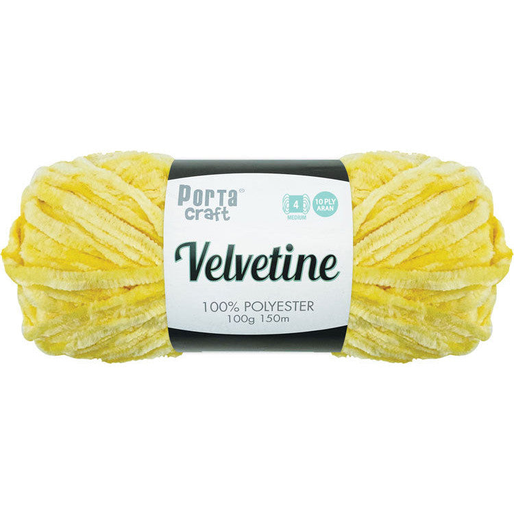 Velvetine Yarn 10ply 100g - Lemon