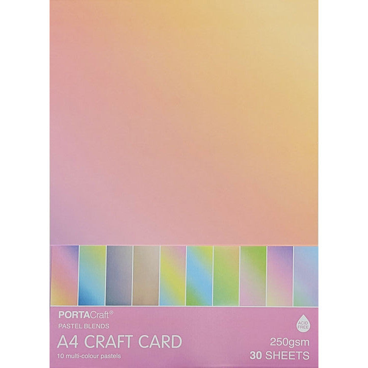 Colour Block Card A4 250gsm 30pk Pastels