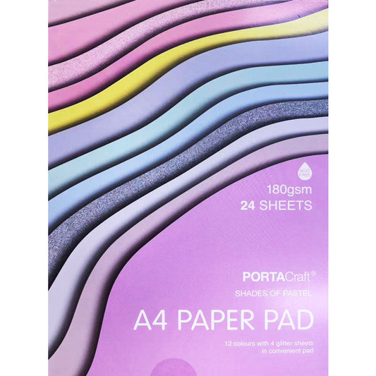 Paper Pad A4 180gsm 24pk Pastels