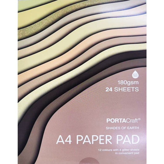 Paper Pad A4 180gsm 24pk Earthy