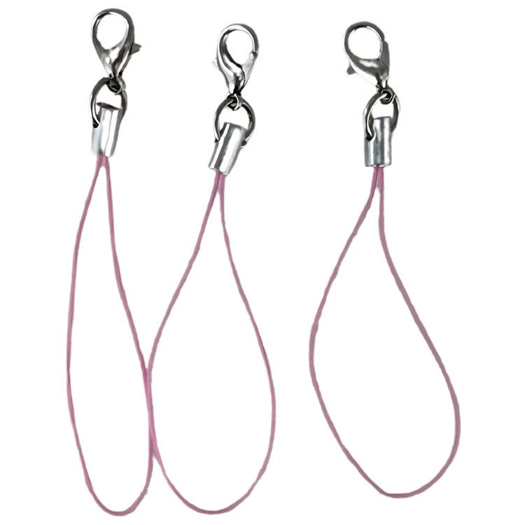 Loop Cord 50mm with Lobster Clasps 12mm 10 Pack Pink