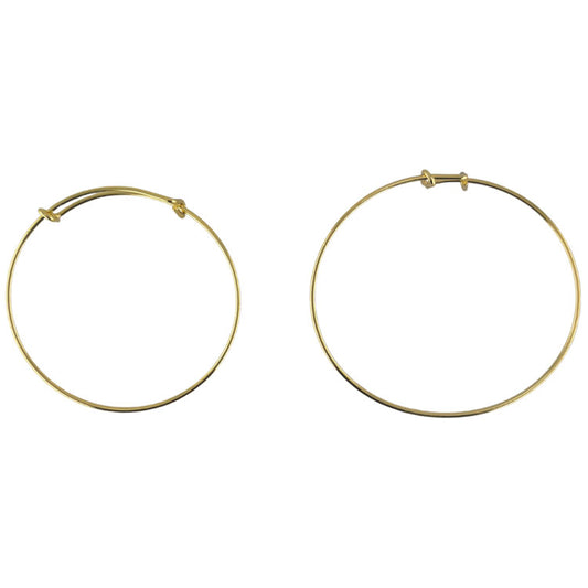 Bangle Adjustable 1.5x65mm 2 Pack - Golden