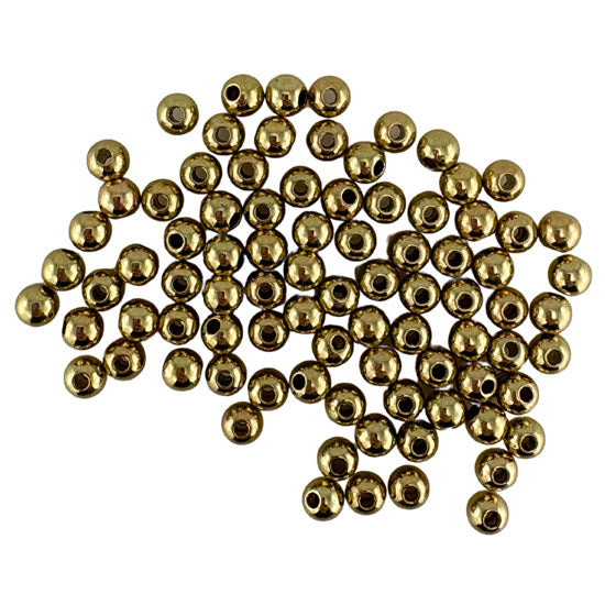Round Beads 5mm 100 Pack - Golden