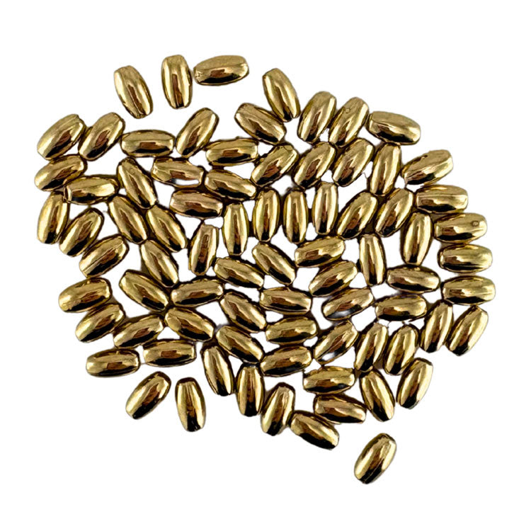 Oval Beads 4x7mm 80 Pack - Golden