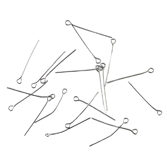 Eye Pins 30mm 235 Pack - Silver Tone