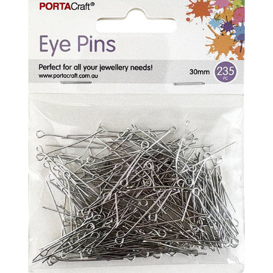 Eye Pins 30mm 235pk Silvered