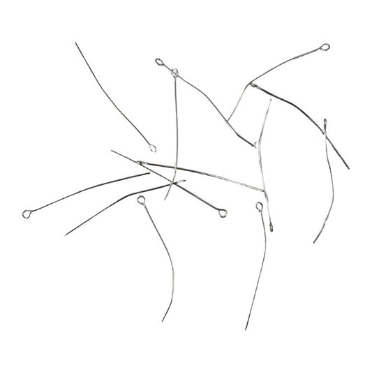 Eye Pins 50mm 80 Pack - Silver Tone