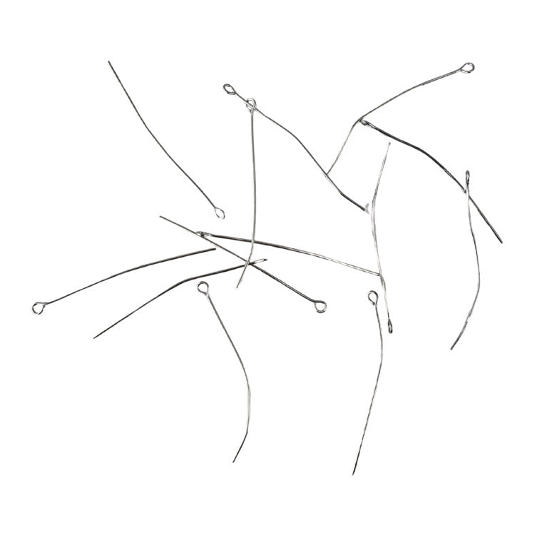 Eye Pins 50mm 80 Pack - Silver Tone