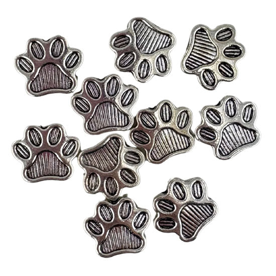 Bead Spacers 14x12x3.5mm 20g Paw Prints