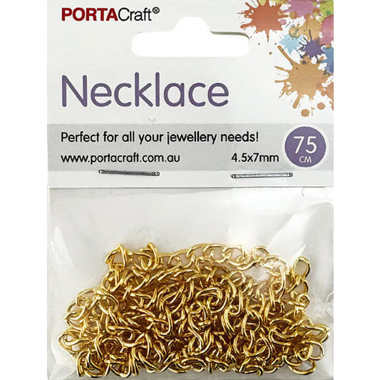 Necklace Chain 75cm 4.5x7mm Links Golden