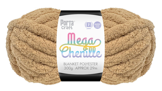 Mega Chenille Yarn 300g 29m Solid Latte