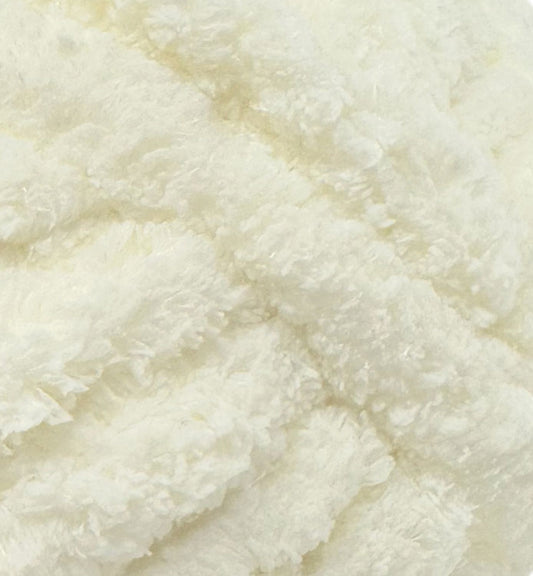 Chenille Jumbo Thick Yarn in Cream Colour