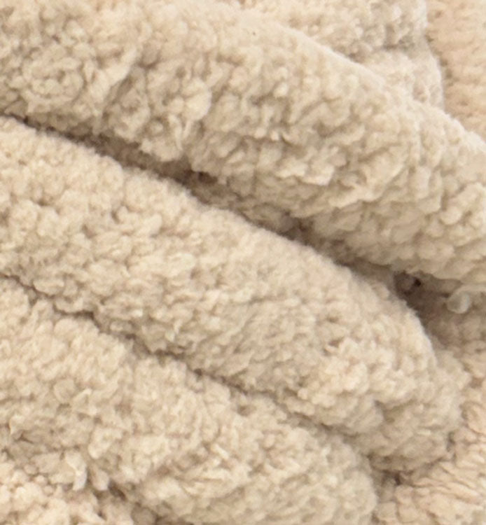 Chenille Jumbo Thick Yarn in Flat White Colour