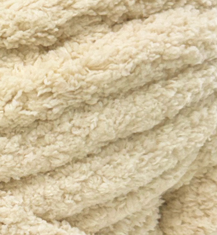 Chenille Jumbo Thick Yarn in Ivory Colour