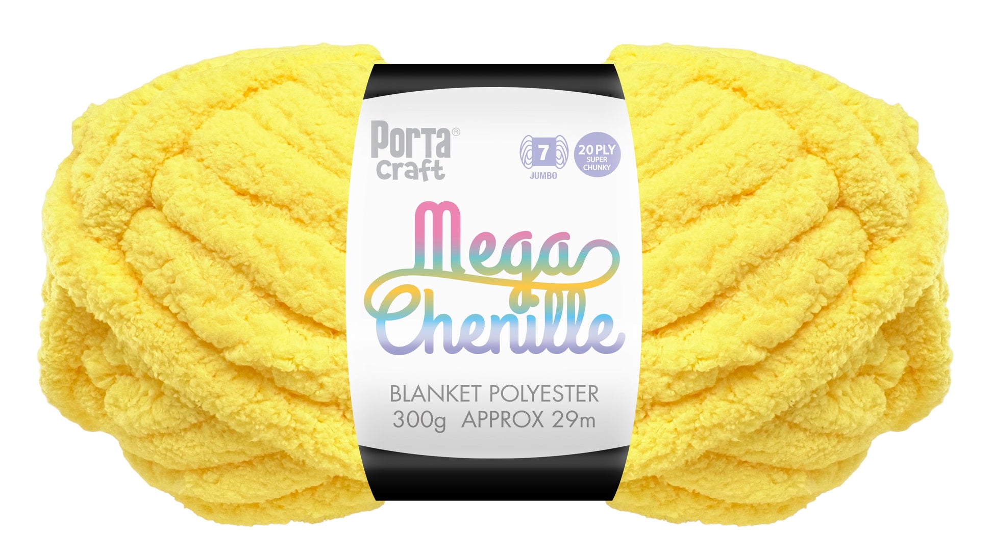 Mega Chenille Yarn 300g 29m Solid Lemon