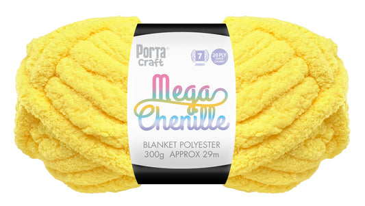 Mega Chenille Yarn 300g 29m Solid Lemon