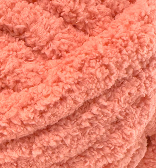 Chenille Jumbo Thick Yarn in Salmon Colour