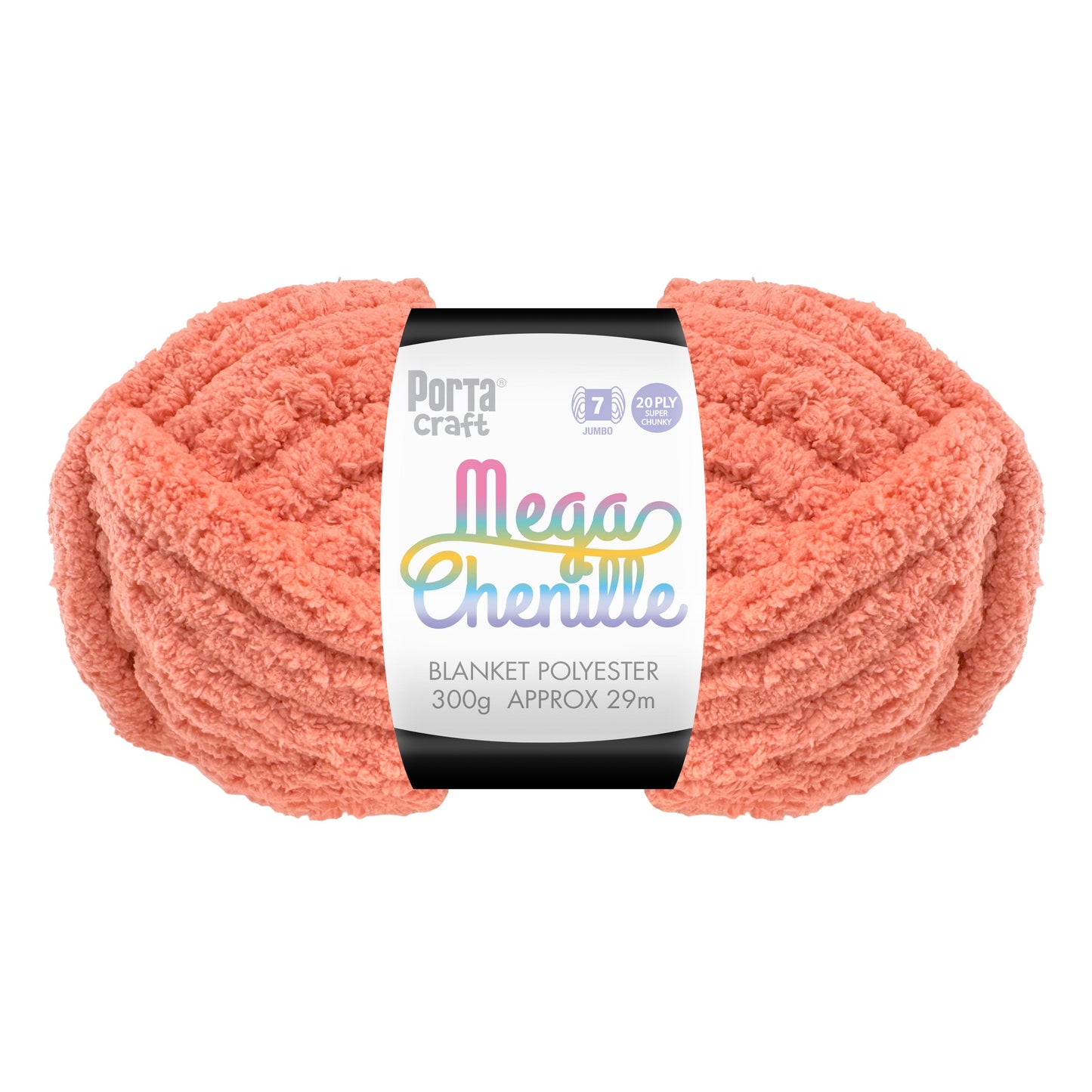 Mega Chenille Yarn 300g 29m Solid Salmon