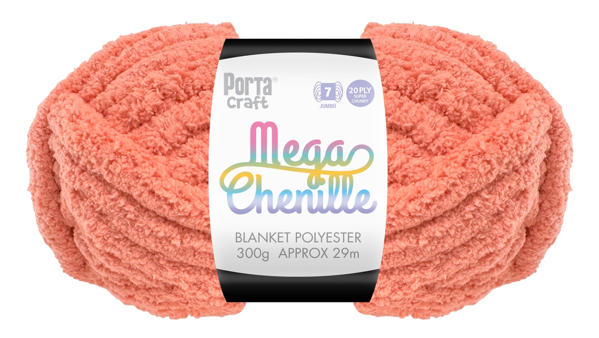Mega Chenille Yarn 300g 29m Solid Salmon