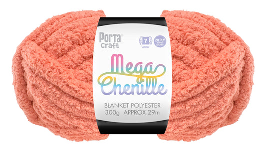 Mega Chenille Yarn 300g 29m Solid Salmon