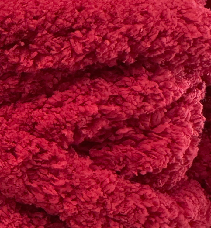 Chenille Jumbo Thick Yarn in Crimson Colour
