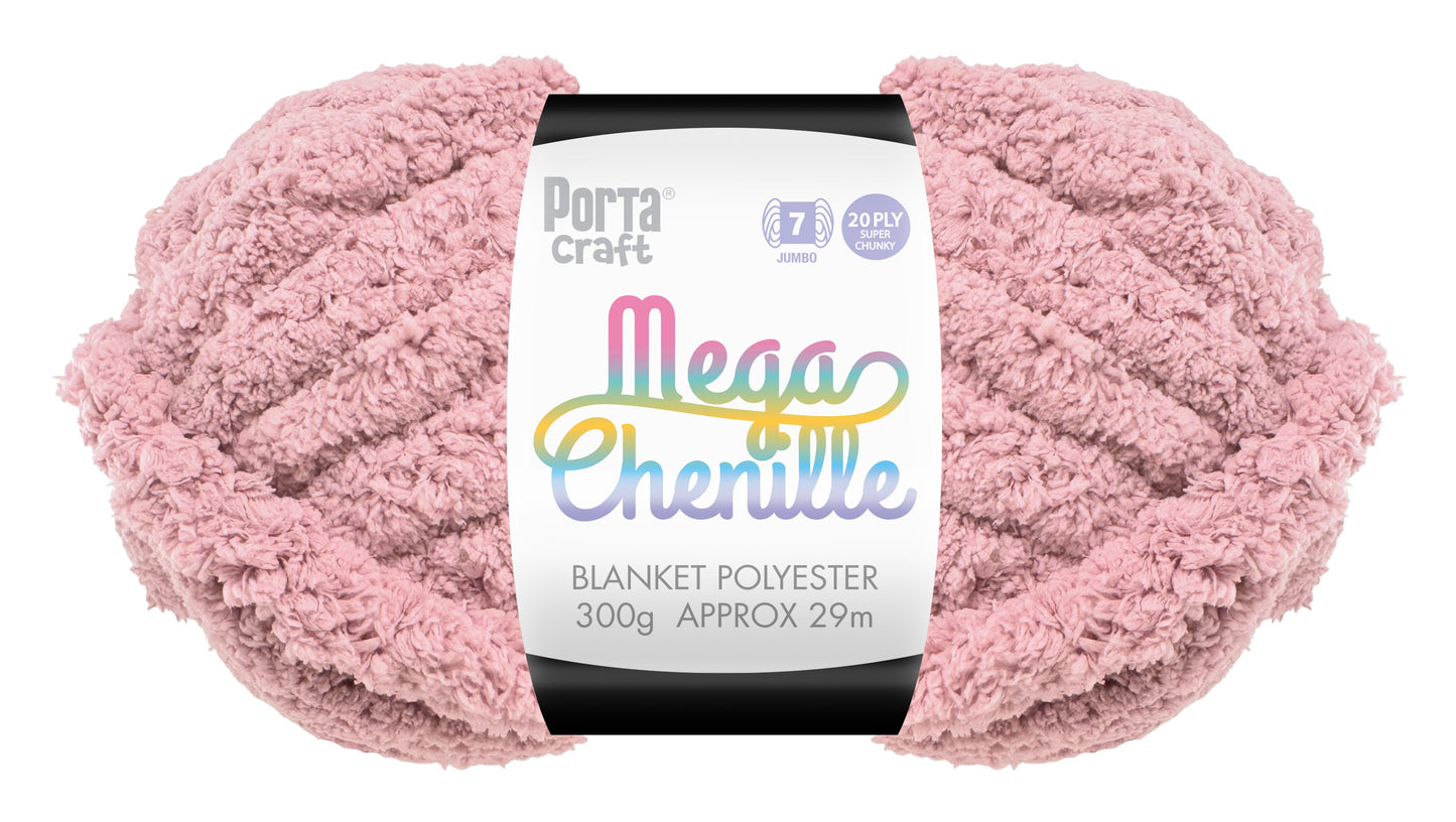 Mega Chenille Yarn 300g 29m Solid Mauve