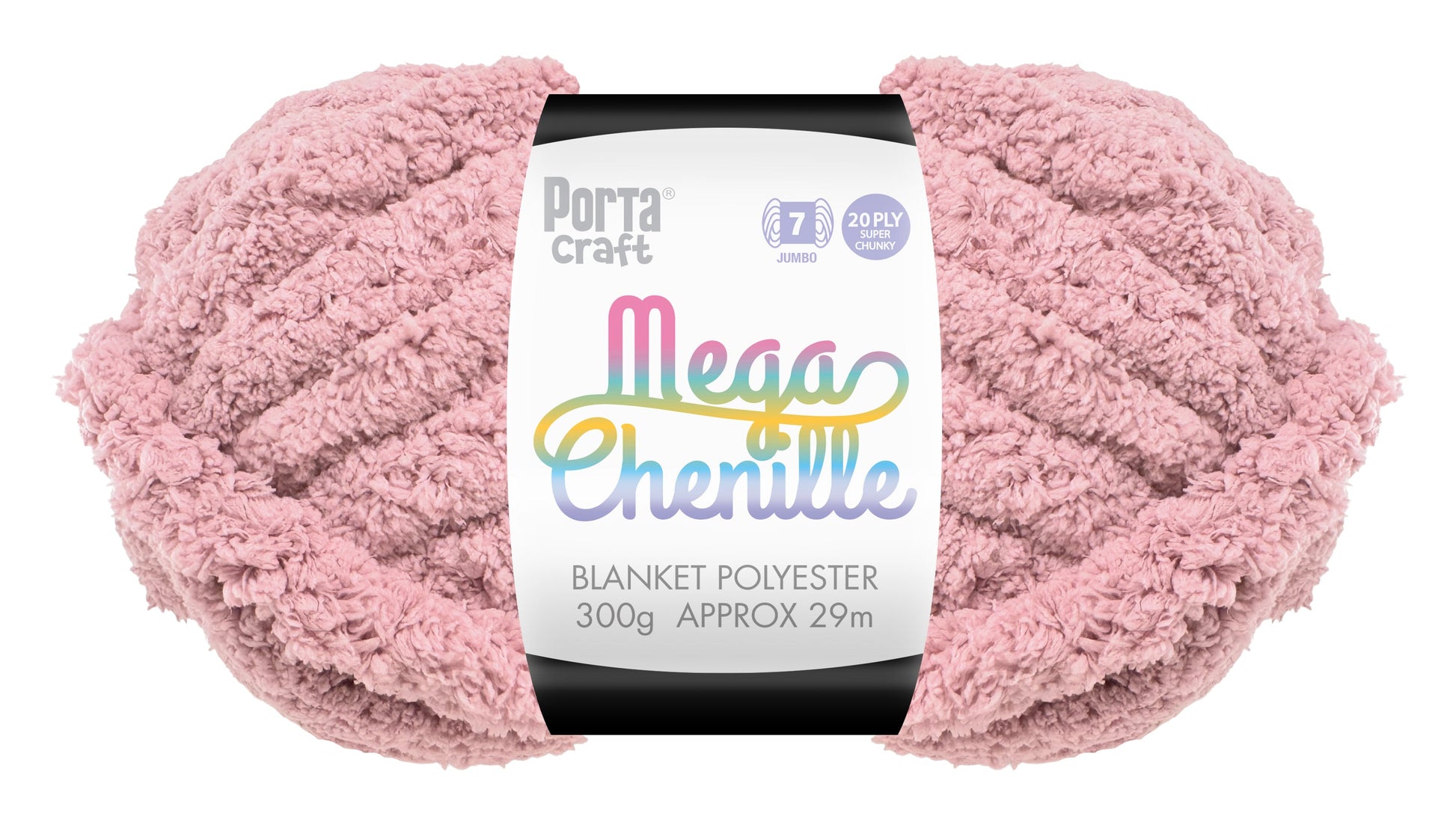 Mega Chenille Yarn 300g 29m Solid Mauve