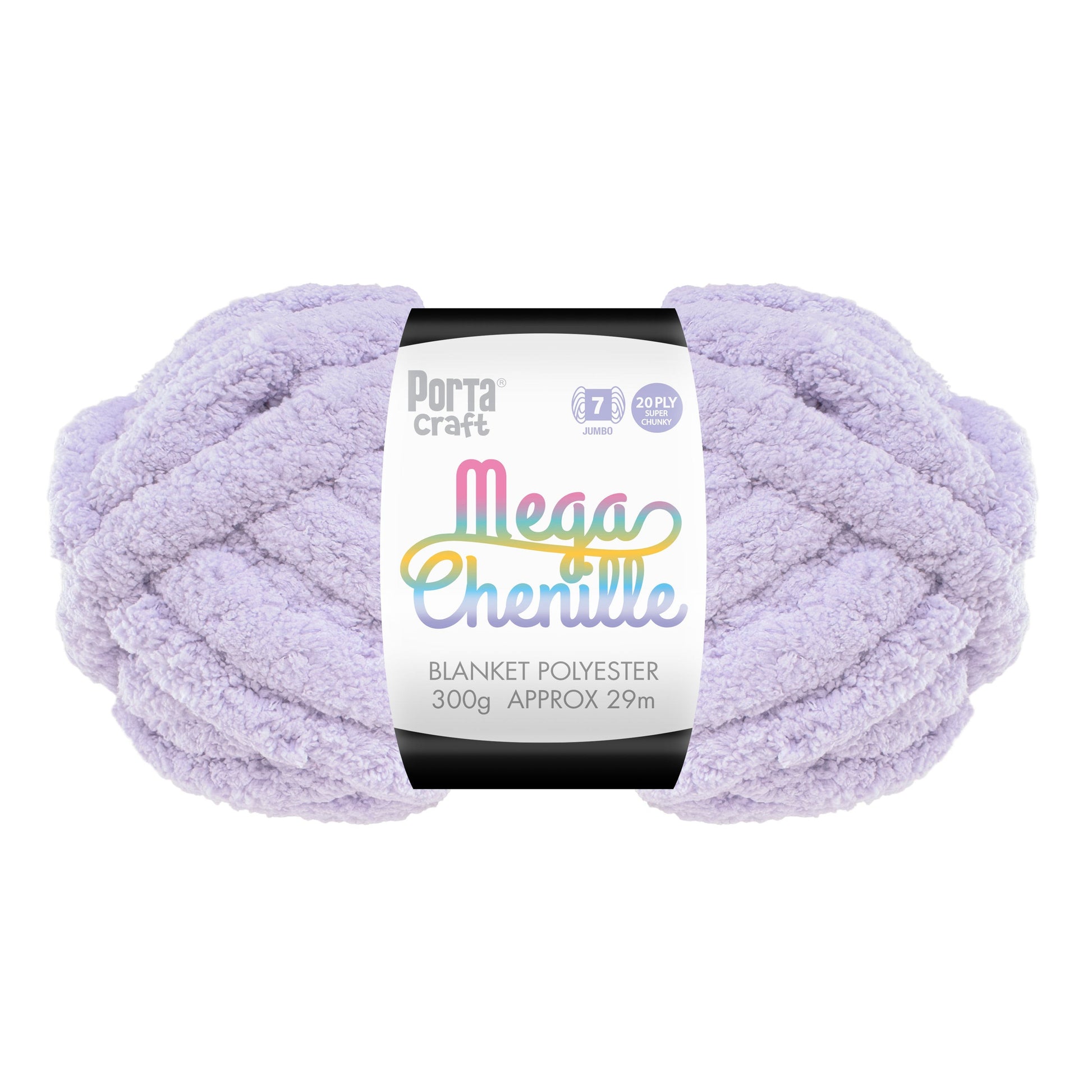 Mega Chenille Yarn 300g 29m Solid Lavender