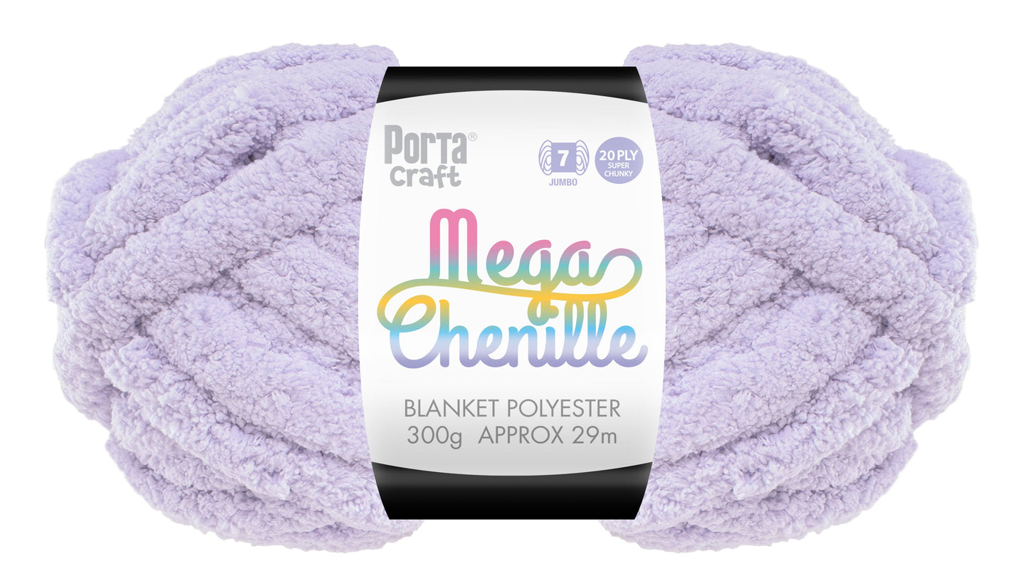 Mega Chenille Yarn 300g 29m Solid Lavender