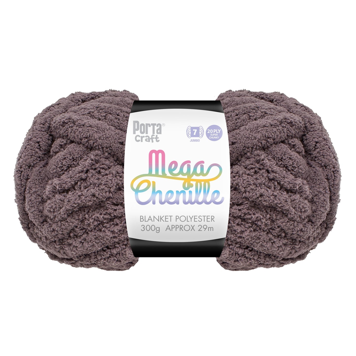 Mega Chenille Yarn 300g 29m Solid Aubergine