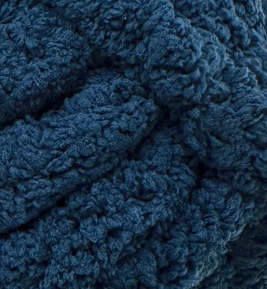 Chenille Jumbo Thick Yarn in Dark Blue Colour