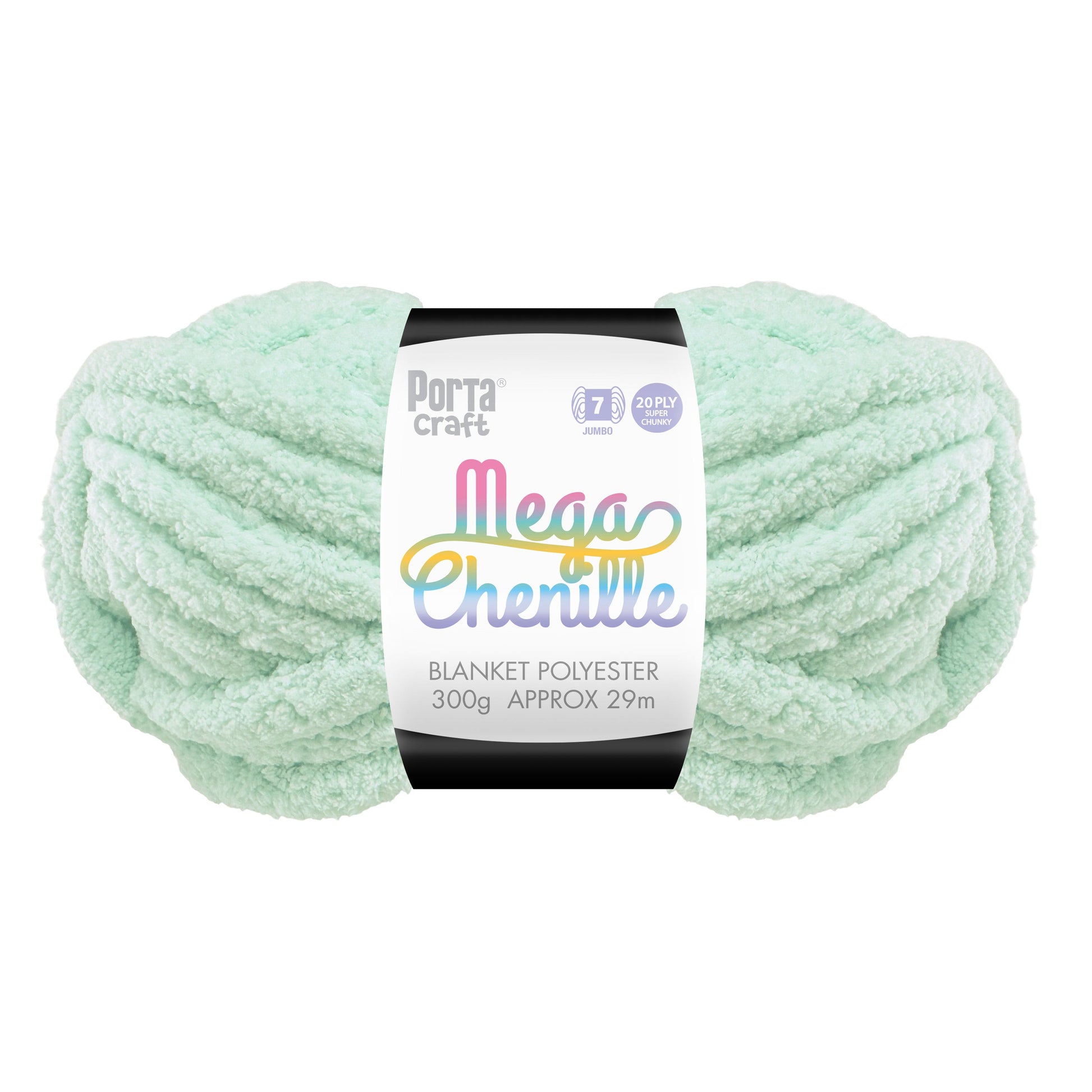 Mega Chenille Yarn 300g 29m Solid Baby Blue