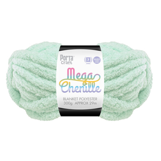 Mega Chenille Yarn 300g 29m Solid Baby Blue