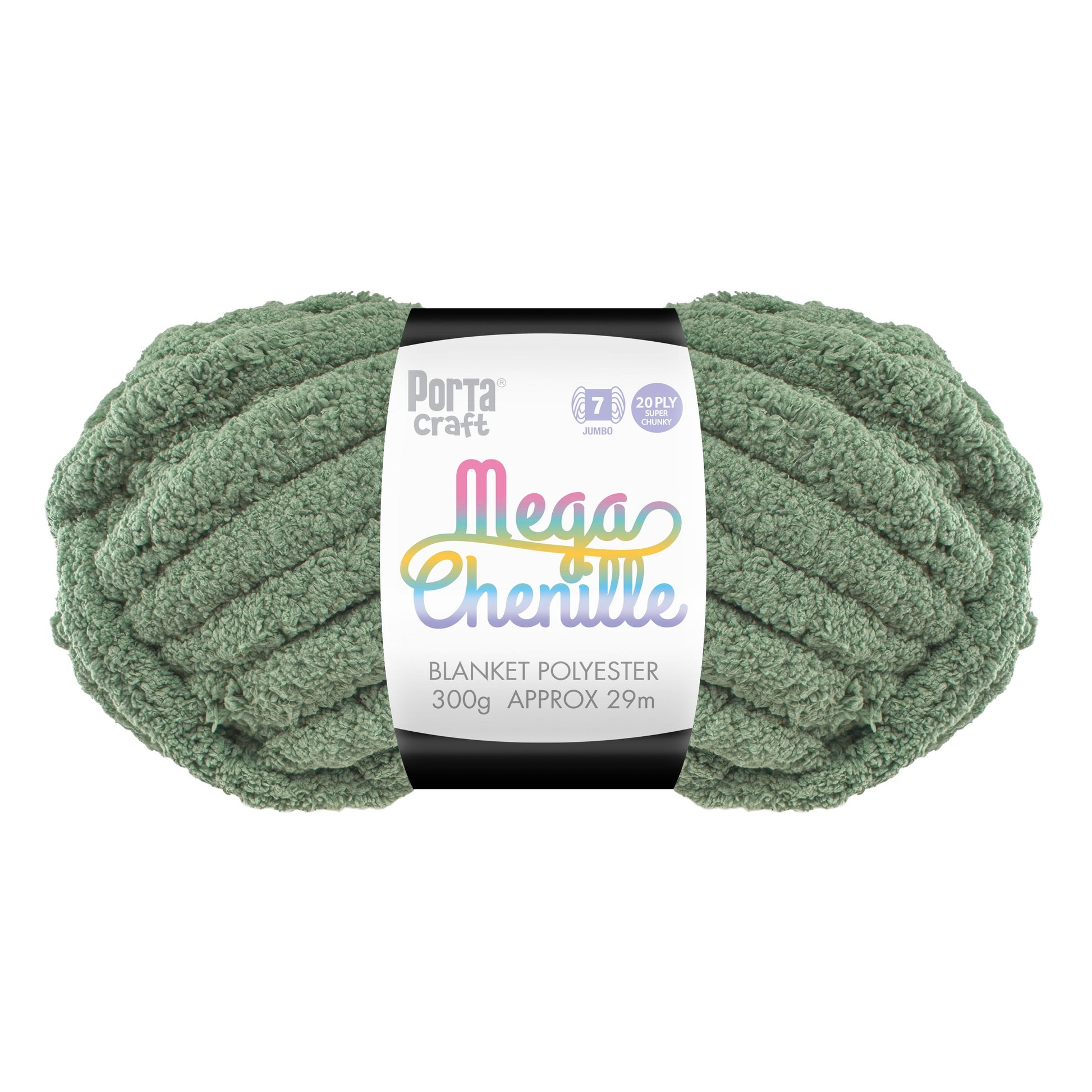 Mega Chenille Yarn 300g 29m Solid Eucalyptus