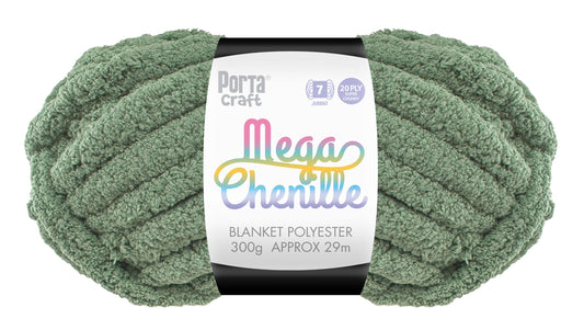 Mega Chenille Yarn 300g 29m Solid Eucalyptus