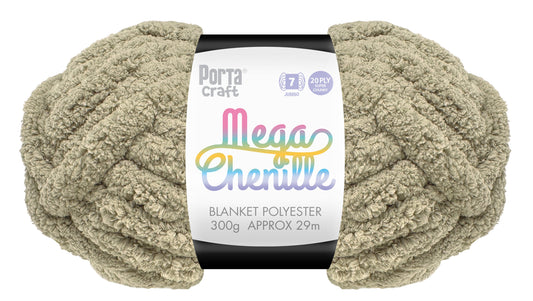 Mega Chenille Yarn 300g 29m Solid Taupe