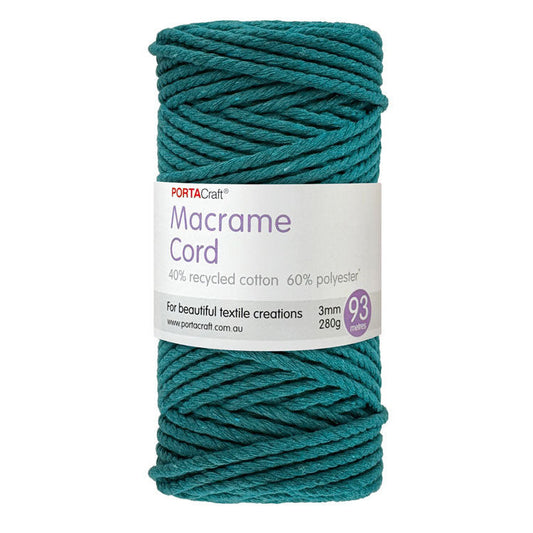Macrame Cord 280g 3mm 93m Twisted 24 Patina
