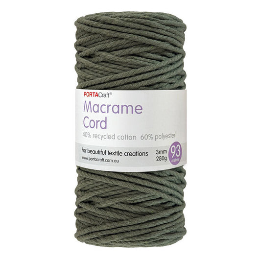 Macrame Cord 280g 3mm 93m Twisted 26 Pine