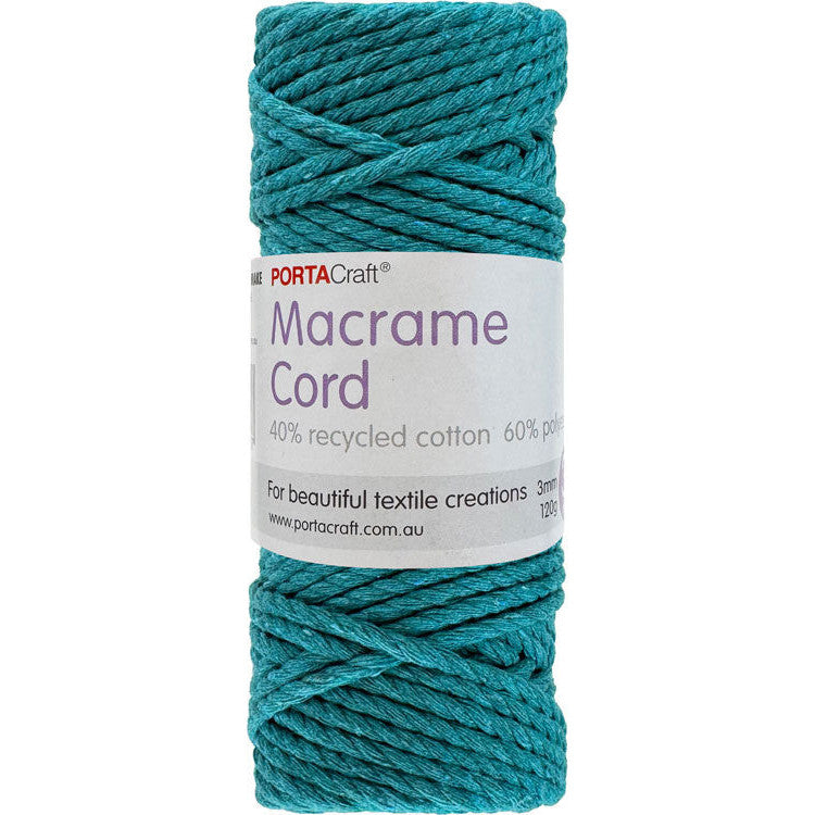 Macrame Cord 120g 3mm 39m Twisted Patina