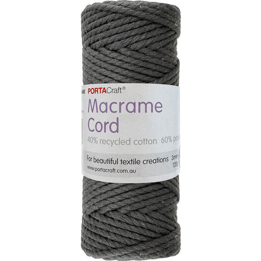 Macrame Cord 120g 3mm 39m Twisted Thunder