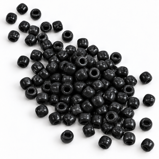 Pony Beads 6x8mm 150pk - Black