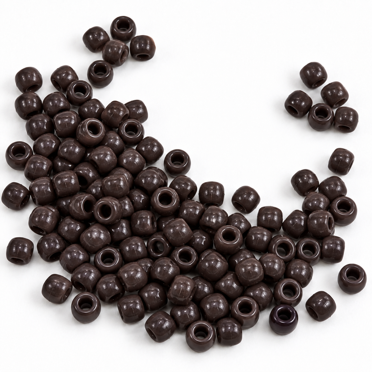 Dark Brown coloured pony beads by Porta Craft