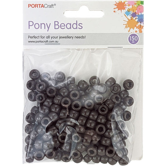 Pony Beads 6x8mm 150pk - Espresso