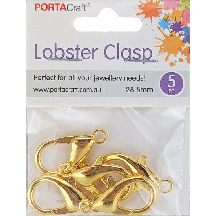 Porta Craft large gold tone lobster clasps 28.5 x 15mm