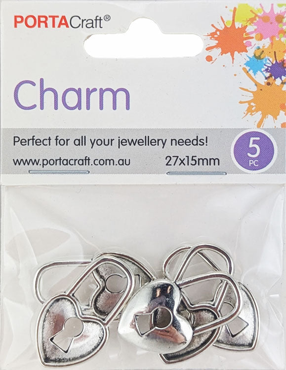 Porta Craft gold tone heart-shaped split rings 30mm four pack