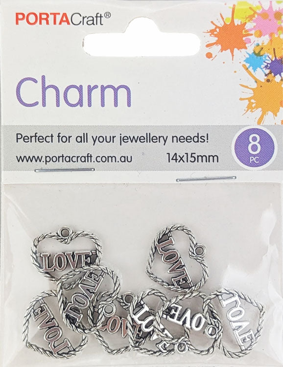 Porta Craft gold tone heart-shaped split rings 30mm four pack