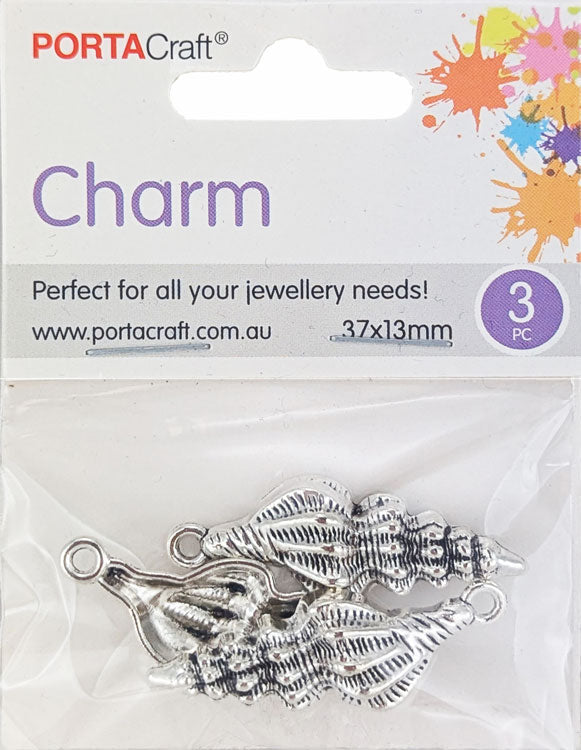 Porta Craft gold tone heart-shaped split rings 30mm four pack