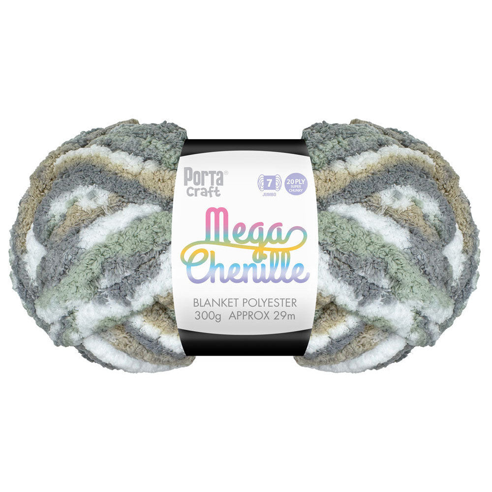 Mega Chenille Yarn 300g 29m 20ply Multi Husky