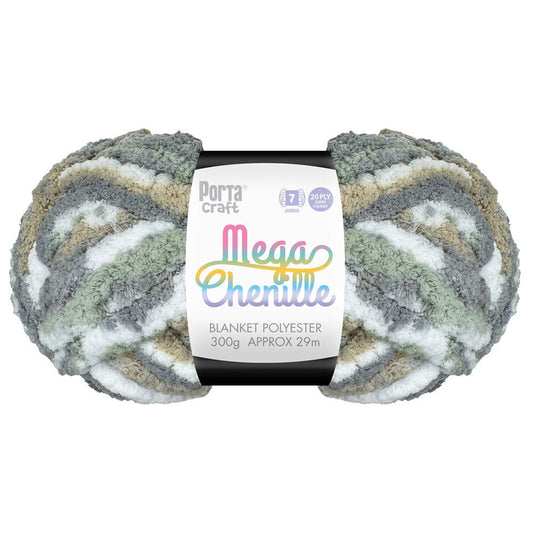 Mega Chenille Yarn 300g 29m 20ply Multi Husky