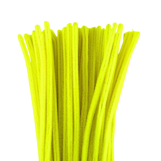 Chenille Stems 6mm 50pk - Hi Vis Yellow
